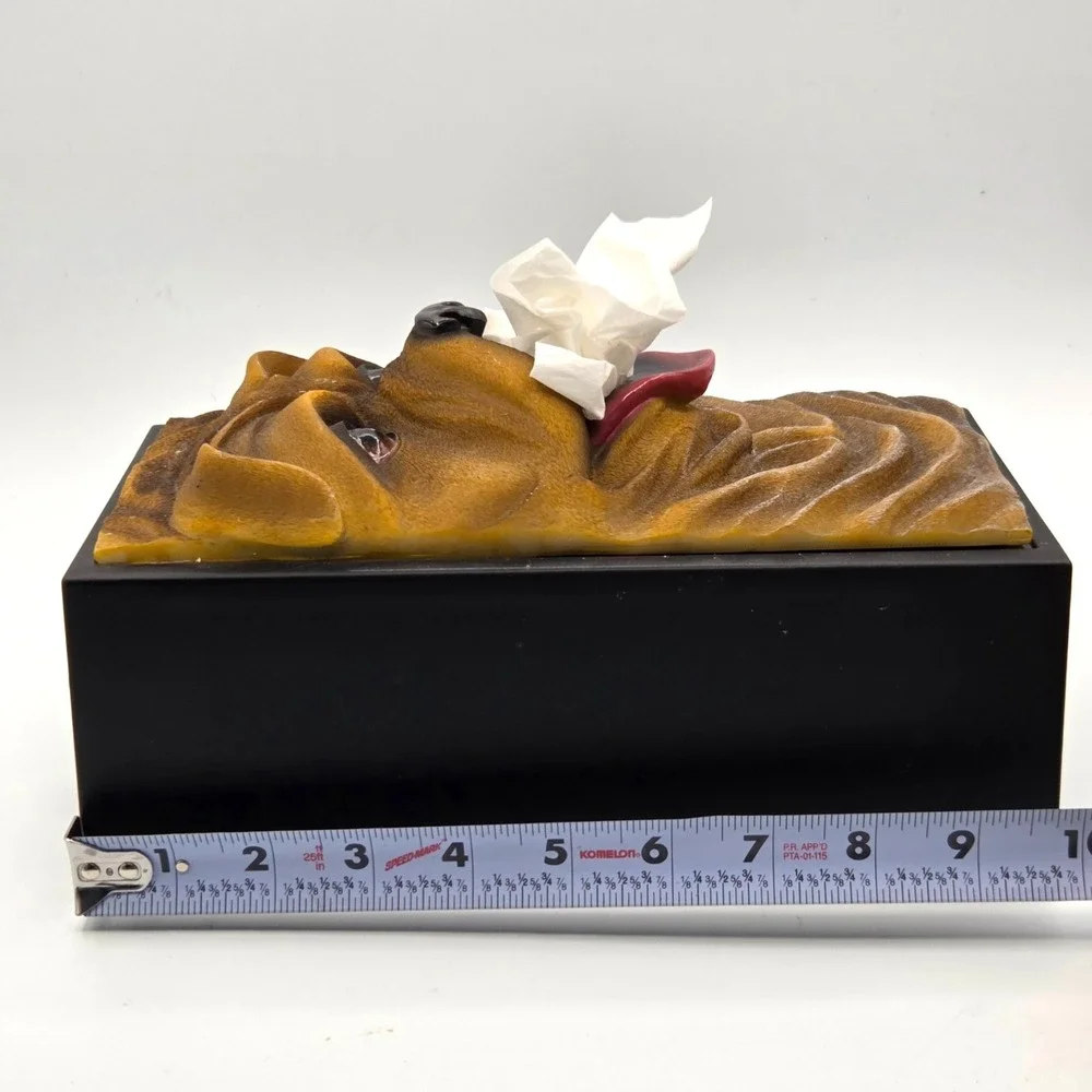 3D Dog Wooden‎ Kleenex Tissue Box Cover Holder UNIQUE